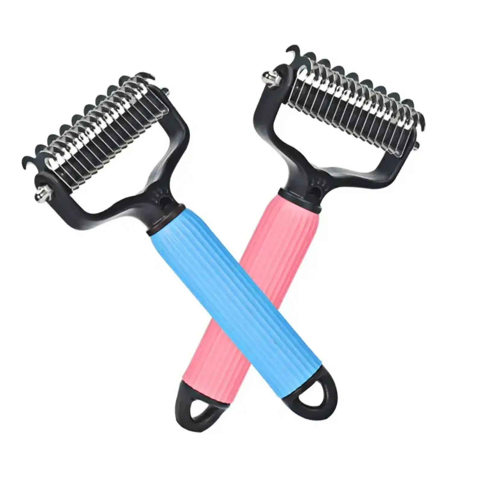 Universal Pet Grooming Tool: Double-Sided Stainless Steel Detangling Comb for Effective Shedding and Matted Hair Removal, Essential for Daily Dog Coat Maintenance.