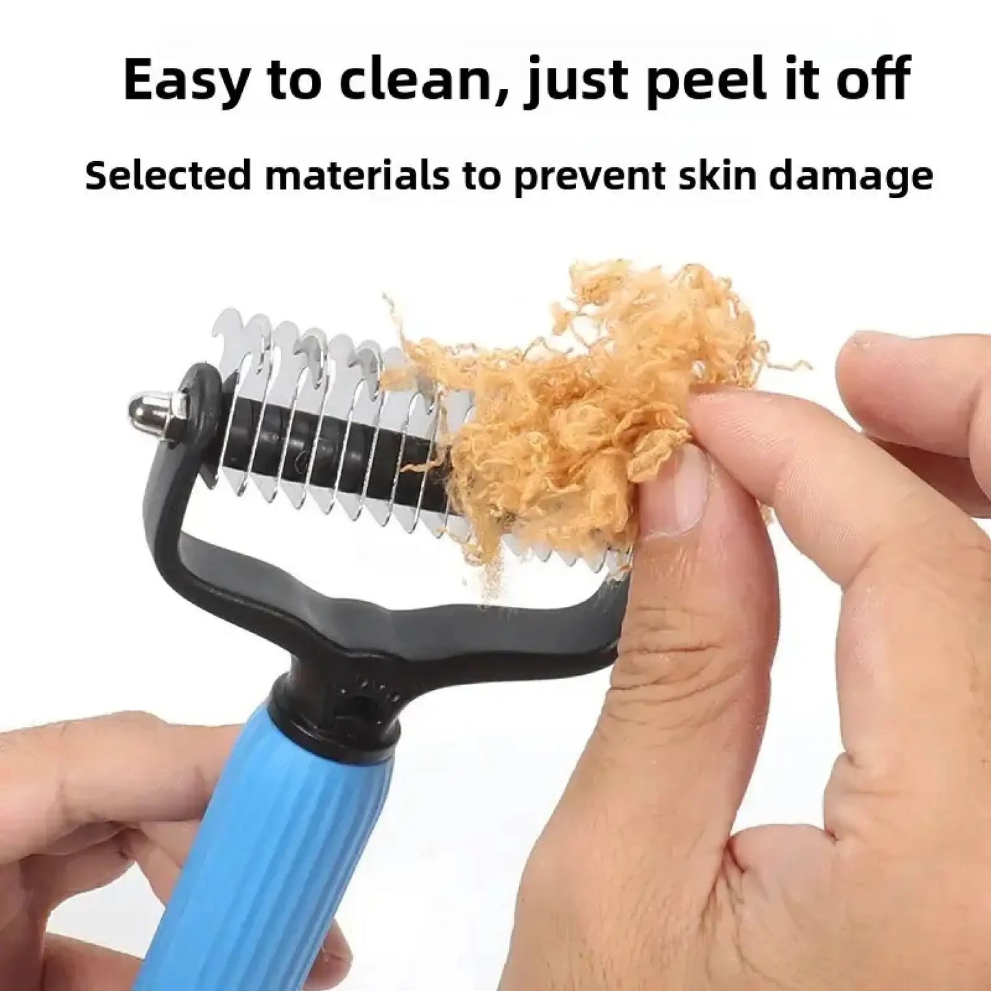 Universal Pet Grooming Tool: Double-Sided Stainless Steel Detangling Comb for Effective Shedding and Matted Hair Removal, Essential for Daily Dog Coat Maintenance.