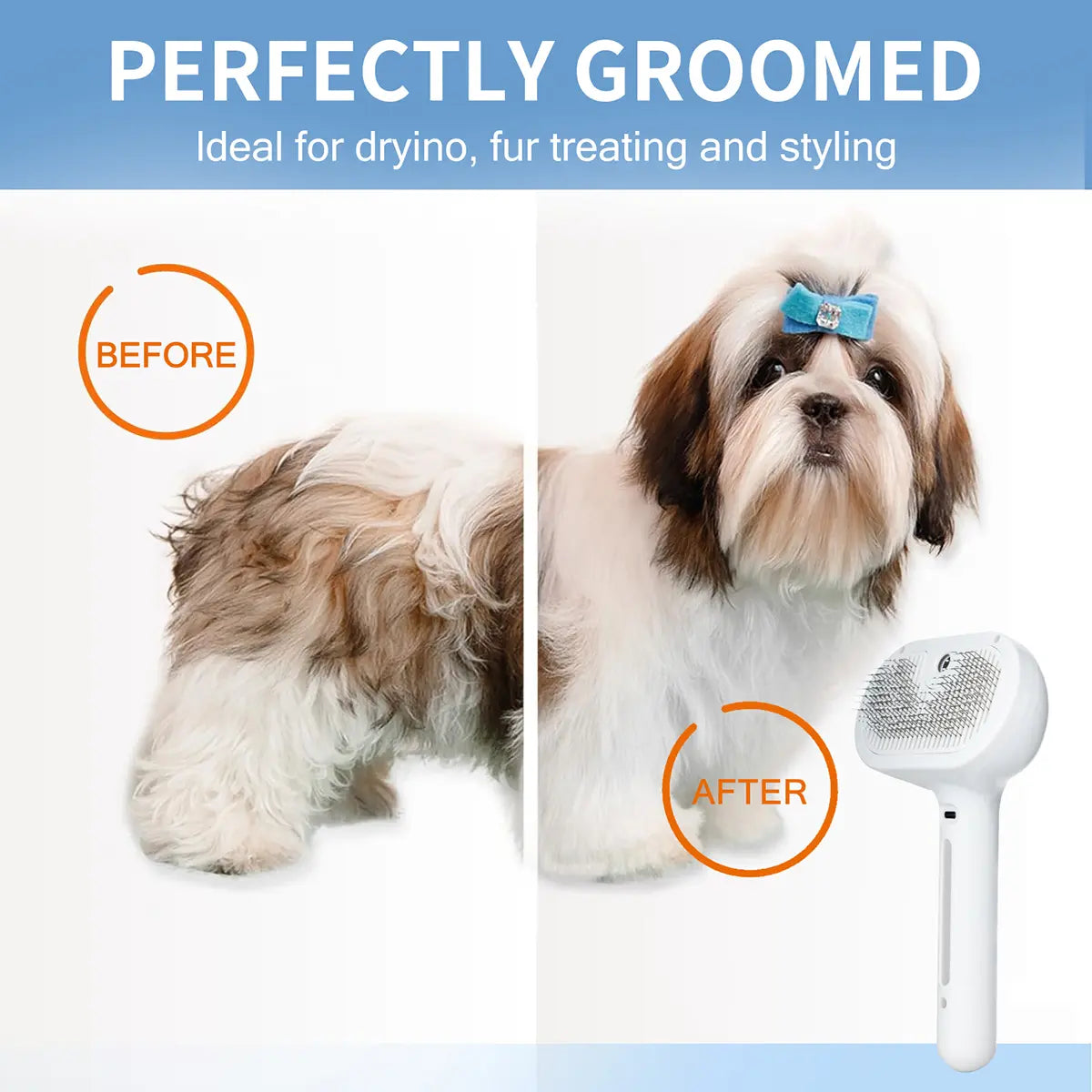 Say goodbye to pet hair and odors with the Catpick Spray Hair Removal Comb! 🐾✨ One button is all it takes for a cleaner, happier home! #PetCare #FurFree #HappyPets