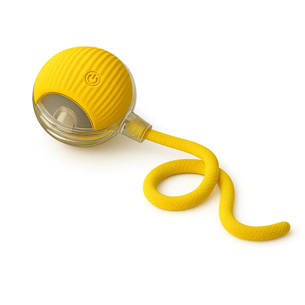 Mizusu Interactive Rolling Ball Cat & Dog Toy with 2 Extra Tails