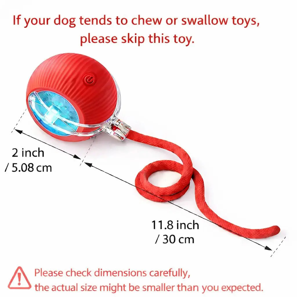 Mizusu Interactive Rolling Ball Cat & Dog Toy with 2 Extra Tails