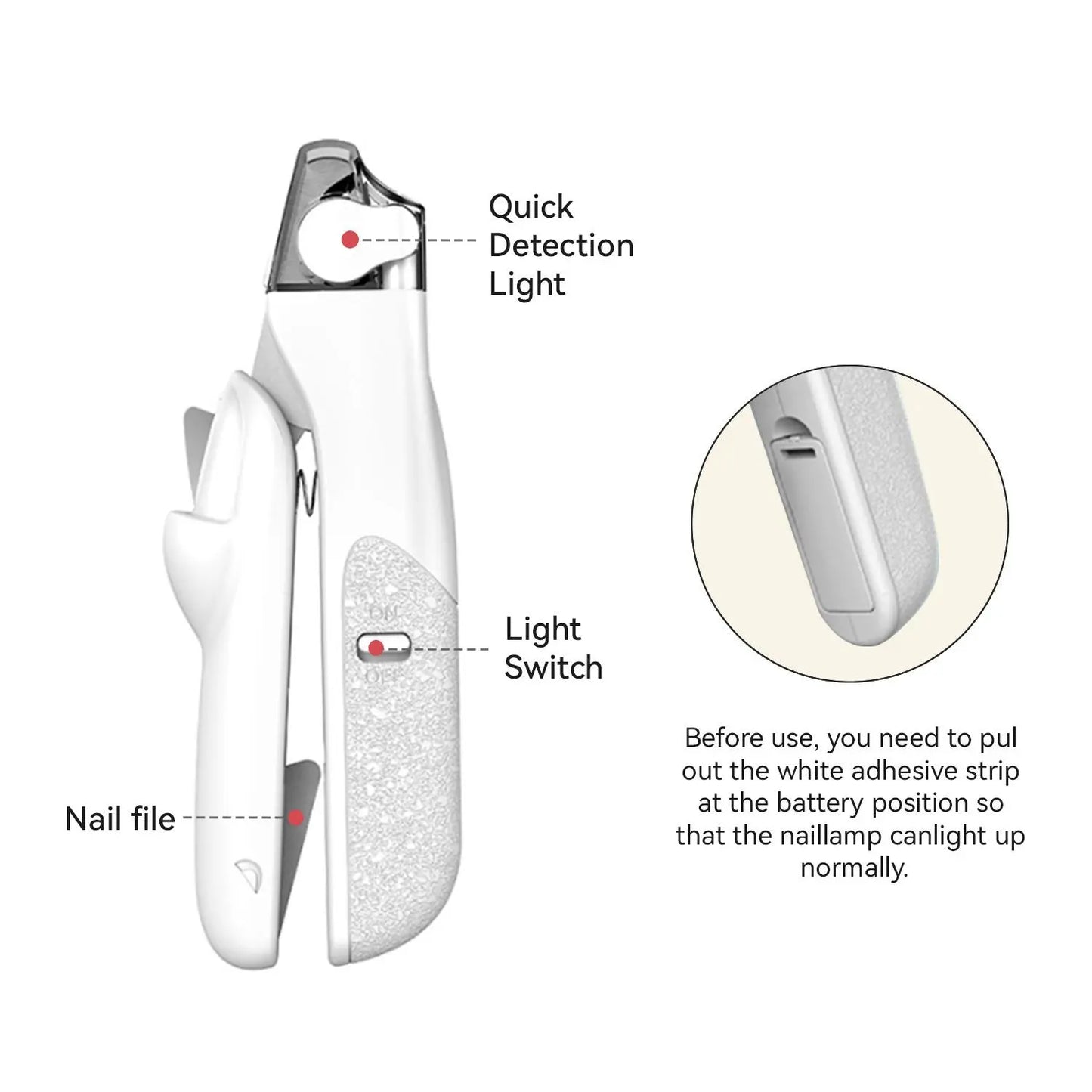 2-in-1 Pet Nail Clipper with LED Light for Enhanced Visibility
